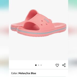 Crocs Crocband III Slides Sandals Melon/Ice Blue,9